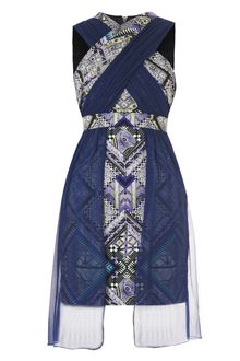 Matthew Williamson Sari Tapestry-Print Drape Dress - Lyst