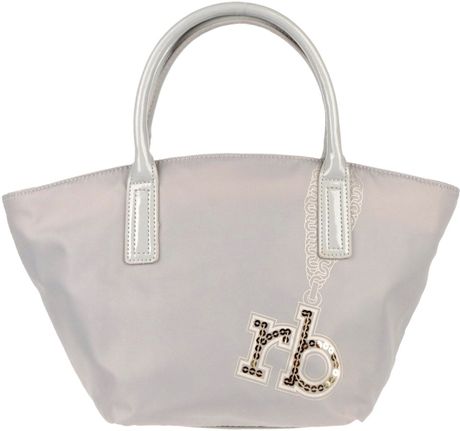 Roccobarocco Medium Fabric Bag in Gray (light grey)