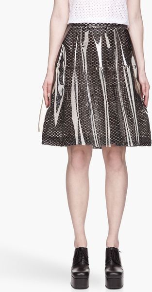 Simone Rocha Sheer Black Plastic Skirt - Lyst