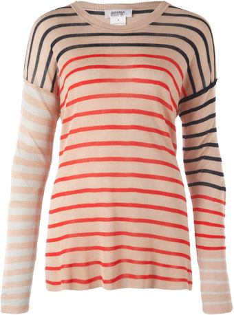 Sonia By Sonia Rykiel Striped Long Sleeve Fine Knit Jumper - Lyst