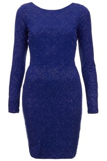 Topshop Glitter Loop Back Dress - Lyst