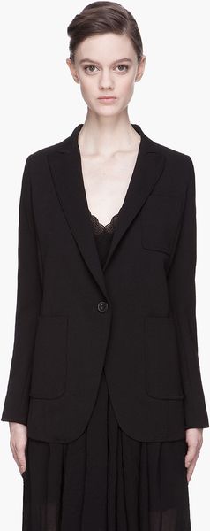 Vanessa Bruno Black Single-Button Blazer - Lyst