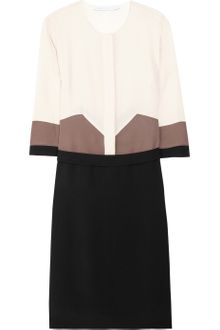 Victoria, Victoria Beckham Tritone Crepe Dress - Lyst