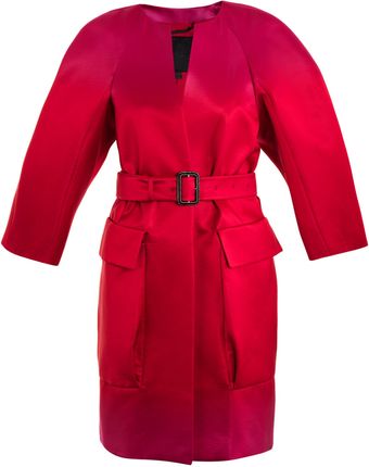Burberry Prorsum Kimonosleeve Satin Coat - Lyst