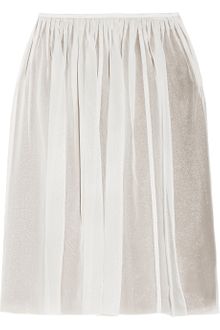 Chloé Pleated Silkblend Georgette Skirt - Lyst