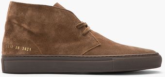 Common Projects Brown Suede Classic Chukkas - Lyst