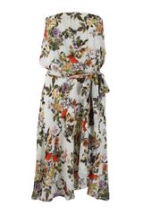 Haute Hippie Strapless Ruffle Front Dress