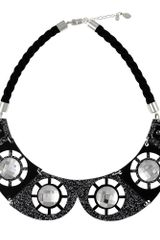 Jennifer Loiselle Celestial Collar Necklace Clear Swarovski Crystals