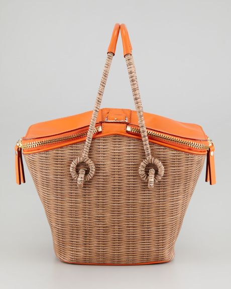 Kate Spade Packapicnic Vinyl Picnic Basket in Orange (natural/valencia