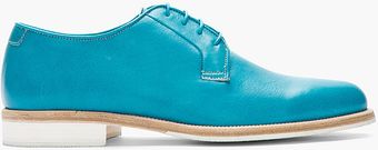Moschino Cheap & Chic Teal Leather Bernard Derbys - Lyst