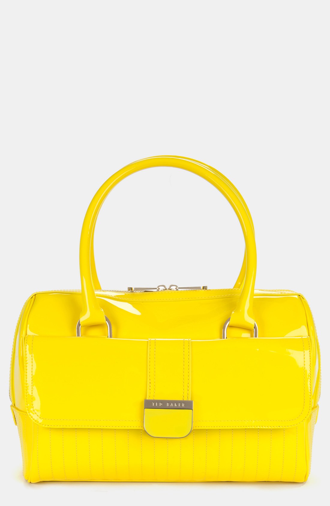 Ted Baker Enamel Quilted Bowler Bag in Yellow (bright yellow) Lyst