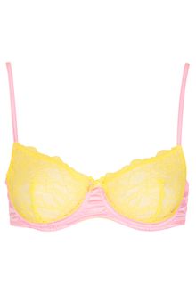 Topshop Lace Cup Satin Underwire Bra - Lyst