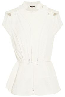 Vera Wang Brocade Peplum Vest - Lyst