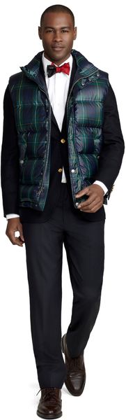 Brooks Brothers Short Puffer Vest - Lyst