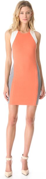 Cut25 By Yigal Azrouël Raised Knit Techno Dress - Lyst