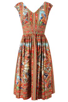 Dolce & Gabbana Sicily Printed Cotton Dress - Lyst