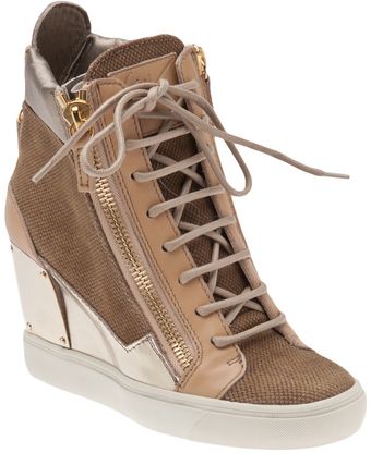 Giuseppe Zanotti Metal Wedge Sneaker - Lyst