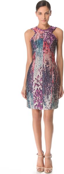 J. Mendel Sleeveless Dress with Angled Neckline - Lyst