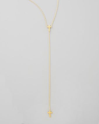 Jennifer Zeuner Cross Lariat Necklace - Lyst
