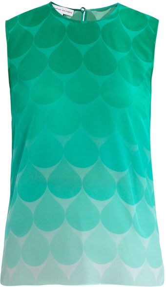 Jonathan Saunders Creighton Teardrop Silk Top - Lyst