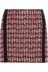 Maje Neoprene-Trimmed Tweed Mini Skirt