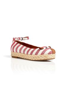 Marc By Marc Jacobs Cherrywhite Striped Canvas Studded Mouse Espadrille Flats - Lyst