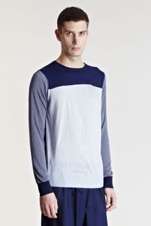 Sacai Mens Panel Jumper - Lyst