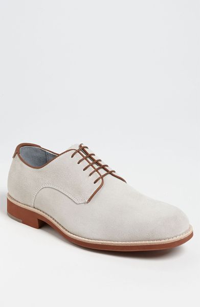 Johnston  Murphy Ellington Suede Buck Shoe in White for Men | Lyst