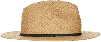 Topshop Straw Shorter Brim Fedora - Lyst