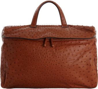 Zagliani Ostrich Maisa Top Handle Bag - Lyst