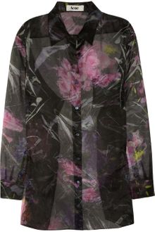 Acne Patsy Bouquet Oversized Silkorganza Shirt - Lyst