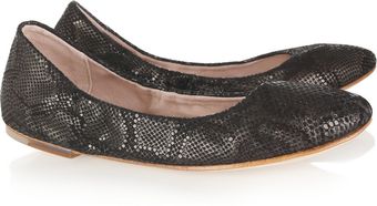 Bloch Serena Snakeprint Suede Ballet Flats - Lyst