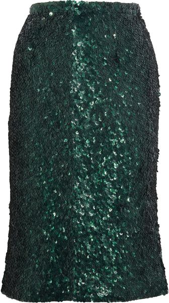Burberry Prorsum Sequined Pencil Skirt - Lyst