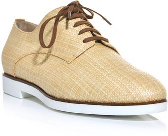 Fendi Woven Straw Brogues - Lyst
