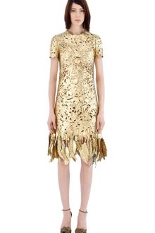 Giles Lasercut Leather Dress - Lyst