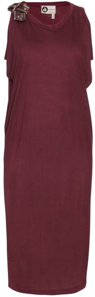 Lanvin Jersey Dress with Embellishment - Lyst