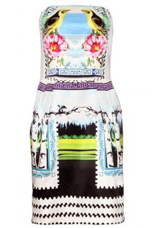Mary Katrantzou Rodizio Print Strapless Dress - Lyst