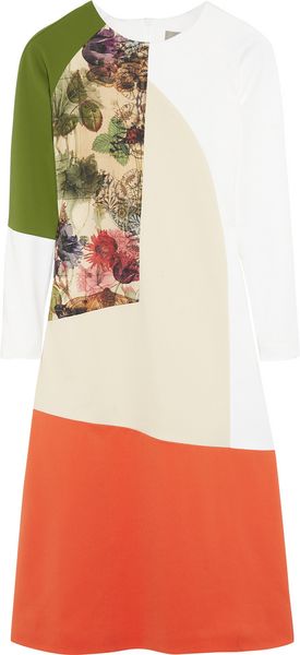 Preen Rose Colorblock Cottonblend Dress - Lyst