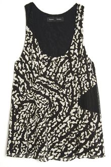 Proenza Schouler Printed Lace Insert Top - Lyst