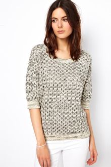 Vanessa Bruno Athé Vanessa Bruno Athé Salt and Pepper Cotton Knitted Sweater - Lyst