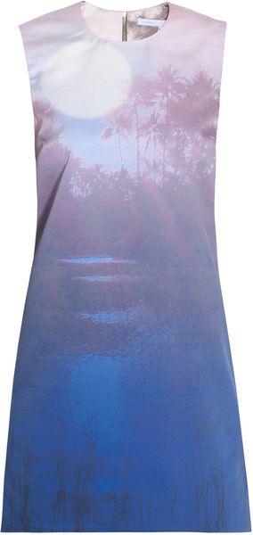 Victoria, Victoria Beckham Sunset Print Shift Dress - Lyst