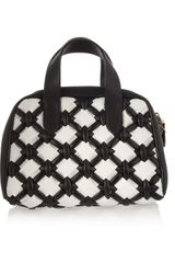 Marni Twotone Woven Leather Tote