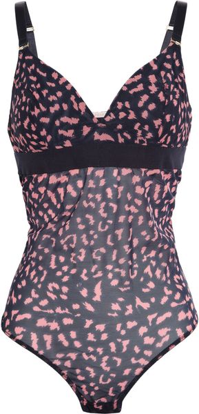 Stella McCartney Marguerite Riding Printed Stretchtulle Bodysuit - Lyst