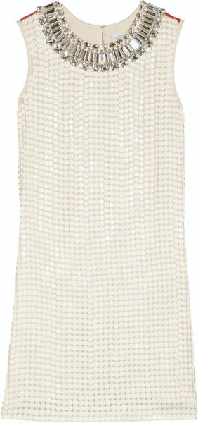 Diane Von Furstenberg Pauline Embellished Silk Crepe De Chine Tunic - Lyst