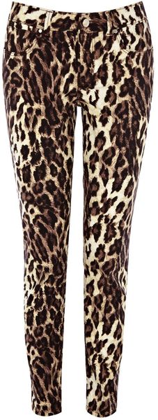 Karen Millen Leopard Print Jeans - Lyst