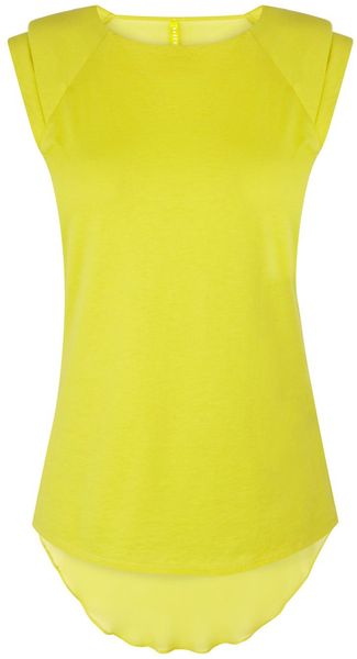 Karen Millen Georgette Back T Shirt - Lyst