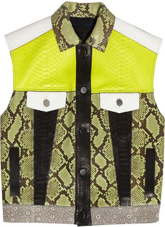 Proenza Schouler Rubberized Python and Lizard Vest - Lyst