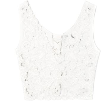 Valentino Agnello Embroidered Cut Out Vest - Lyst