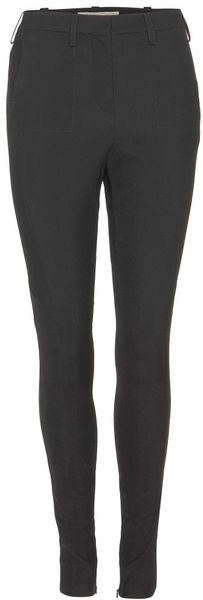 Victoria Beckham Tapered Stretch Trousers - Lyst
