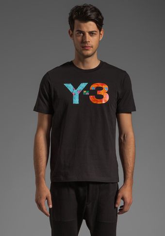 Y-3 Ss Logo Tee in Y3 Black - Lyst